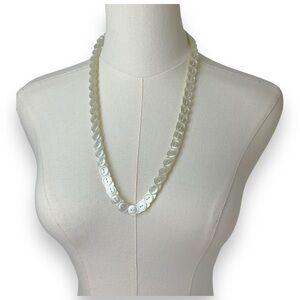 Vintage Necklace Button Pearls Cream White Retro Cottagecore‎ Sewing Crafts Gift